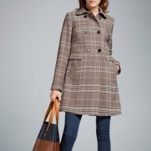 H&M tweed coat with pink lining